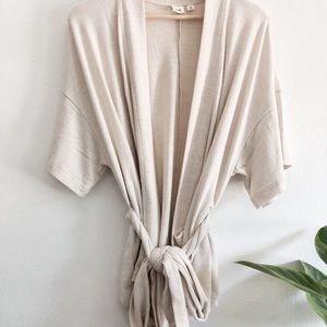 Cream Gap Wrap Top